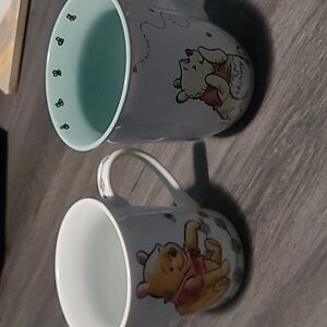 2 DISNEY WINNIE THE POOH coffee Mugs And Piglet Too. Disney Brand
